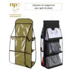Organisateur Suspendu double face avec 6 poches Pour rangements Sac à Main – Image 3