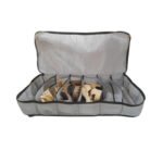 Organisateur Pour chaussures avec couvercle et fermetures éclair. Capacité de rangement : 6 paires