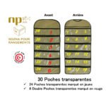Organisateur Suspendu Sac Organisateur de sous-vêtements pour Armoire Double-Face 30 Poches – Image 2