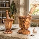 Mortier classique haut gamme PM en Bois d'olivier TOP1016 – Image 3