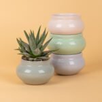 Ensemble de 4 Mini Pot en céramique émaillé esprit vintage design Classique T 1 – Image 2