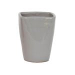 Pot en céramique émaillé esprit vintage design conique carré T 3