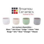 Ensemble de 4 Pot en céramique émaillé esprit vintage design carré T 1 – Image 3