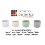 Pot en céramique émaillé esprit vintage design carré T 3 – Image 3