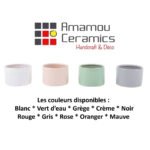 Ensemble de 2 Pot en céramique émaillé esprit vintage design Cylindrique T 2 – Image 3