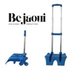 Chariot à leviers de nouvelle génération haut de gamme en bleu Chariot à Sac à Dos et Cartable en Alliage d'Aluminium - Trolley Pliable 6 Roues 360° pour Enfants, Adolescents et Adultes - Idéal pour l'École et les Voyages – Image 2