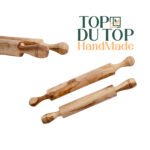 Rouleau à pâtisserie grand modèle haut de gamme en Bois d’olivier fait main – Image 3