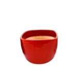 Pot en céramique émaillé esprit vintage design carré T 3