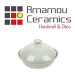 Soupière Grège haute de gamme en fine céramique fait main Ø 20cm – Image 2
