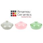Soupière Grège haute de gamme en fine céramique fait main Ø 20cm – Image 3