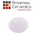 Assiette Crème haute de gamme en fine céramique fait main Ø 29 cm – Image 3