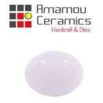 Assiette Crème haute de gamme en fine céramique fait main Ø 26 cm – Image 2