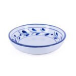 Assiette calotte Hortensia haute de gamme en fine céramique fait main Ø 20cm