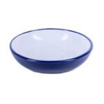 Assiette calotte bicolor haute de gamme en fine céramique fait main Ø 20cm