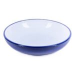 Assiette calotte Bicolor haute de gamme en fine céramique fait main Ø 25 cm