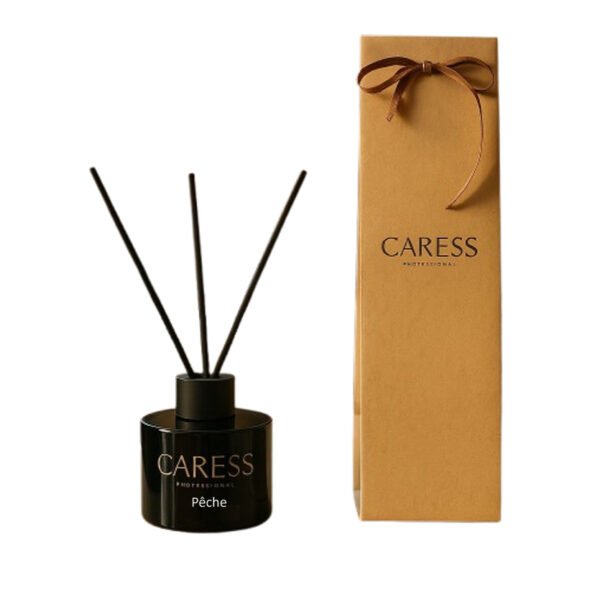 Diffuseur de parfum avec bâtonnets Caresse Professional bouquets fleuris Sublime Pêche! 100% fabrication artisanale Flacon de 120 ml