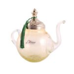 Théière PM en verre soufflé avec couvercle en cuivre MZA 1170