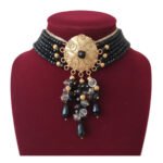 Coffret de Parure design vintage en filigrane et  cuivre trempé dans de l’or Une  pièce unique artisanal