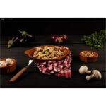 Plat à four tradition rond avec couvercle en Céramique émaillée  "pâte à feu" GM – Image 2