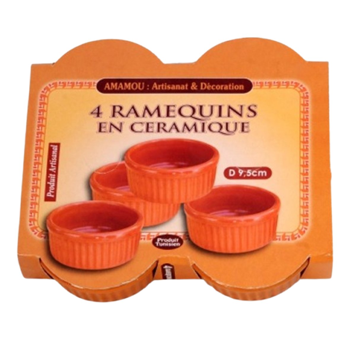 AMC 1350 Lot de 8 pièces + 2 gratuits Ramequins en Céramique émaillée "pâte à feu" – Image 1