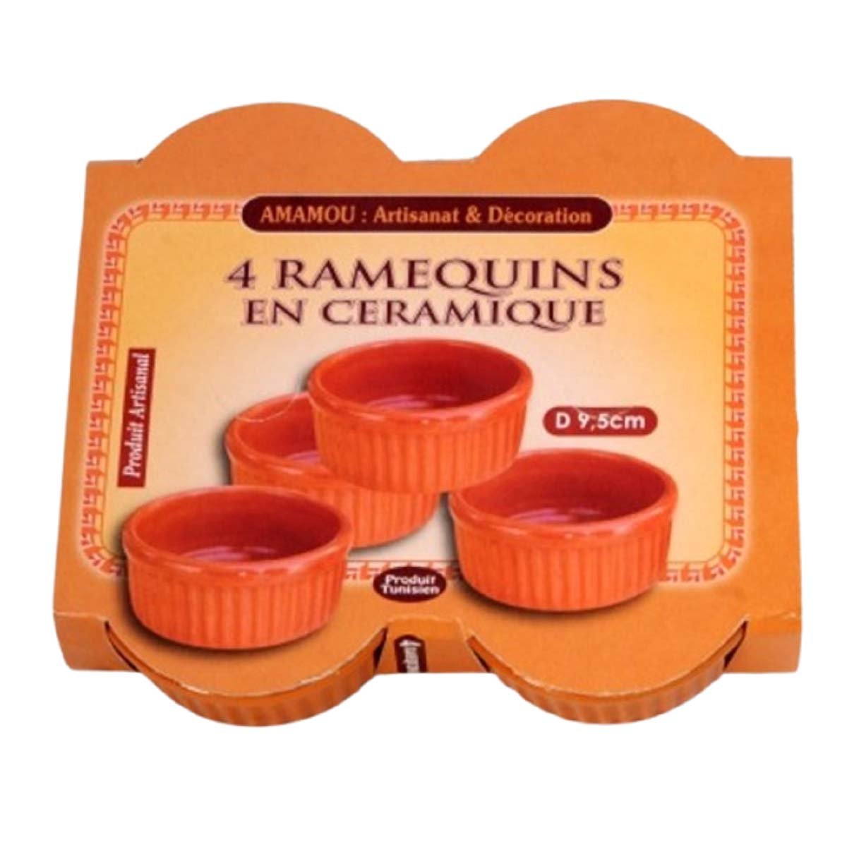 AMC 1353 Lot de 4 Ramequins tradition en Céramique émaillée "pâte à feu« PM – Image 1