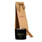 Bougies parfumées Caresse Professional bouquets fleuris Sublime Cerise! 100% fabrication artisanale Flacon en noir – Image 2