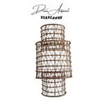 Applique mural luminaire design lustre ajouré fait main en fibre de palmier – Image 4