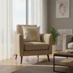 Coussin carrée blanc sale haut de gamme en velours de qualité supérieure motif plume brodé doré de style vintage – Image 2