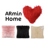 Coussin en fausse fourrure haut de gamme carrée en rose de qualité supérieure de style vintage – Image 3