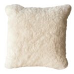 Coussin en fourrure lapin haut de gamme carrée en blanc de qualité supérieure de style vintage