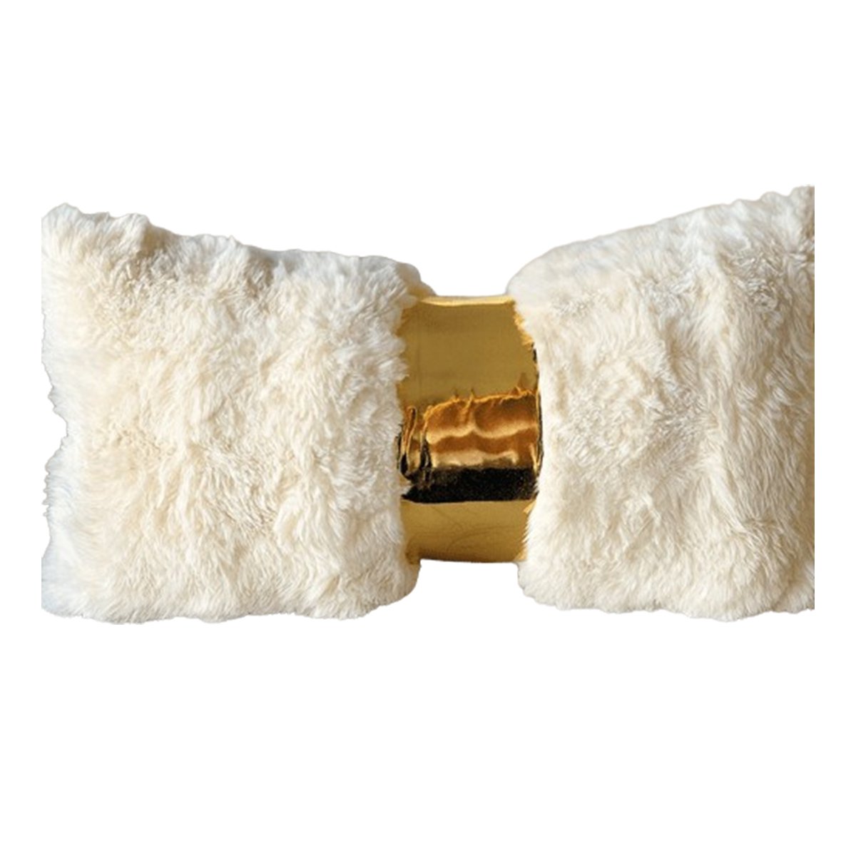 ARH 7236 Coussin papillon en fourrure lapin haut de gamme en blanc de qualité supérieure de style vintage – Image 1