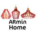 Suspension design Armin Home rouge en bois Suspension ajourée en lamelles de bois de style vintage fabrication artisanale T3 – Image 4