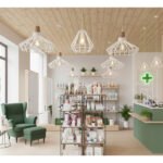 Suspension design Armin Home blanc en blanc Suspension ajourée en lamelles de bois de style vintage fabrication artisanale T4 – Image 2