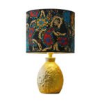 Lampe à poser abat-jour de haute gamme en wax pied en céramique de style vintage de la Collection Retro Art N°41