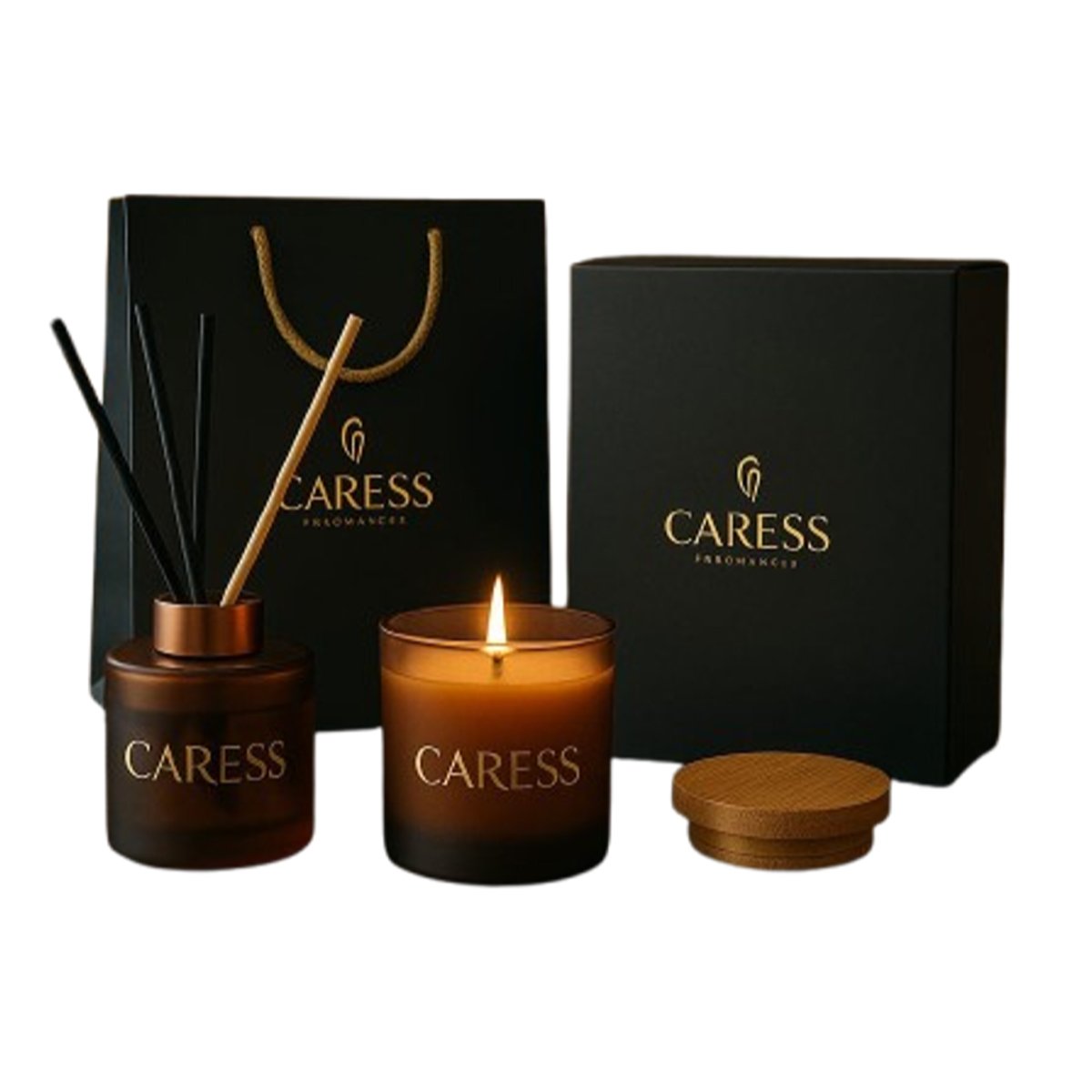 CPW 8815 Coffret Double Plaisir parfumée Duo Caress ambiance printanière ! 100% fabrication artisanale senteur Vanille – Image 1