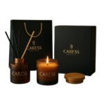 Coffret Double Plaisir parfumée Duo Caress ambiance printanière ! 100% fabrication artisanale senteur Magnolia