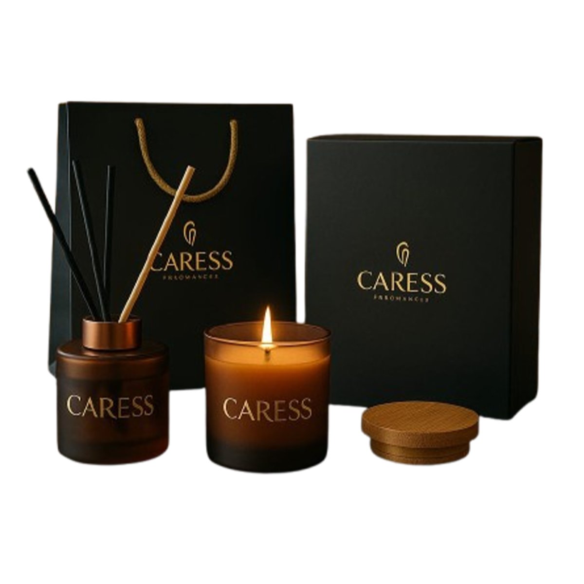 CPW 8823 Coffret Double Plaisir parfumée Duo Caress ambiance printanière ! 100% fabrication artisanale senteur Fleur de chine – Image 1