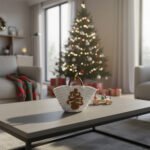 Mini couffin cadeau de Noël haut de gamme motif festif en fibre de palmier fait main – Image 2