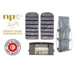 Pack de Pièces: 1 Boite de Rangement Vêtement T1 et 1 Organisateur à Sac à Main double face avec 6 poches et 1 Organisateur de sous-vêtements 30 Poches – Image 3