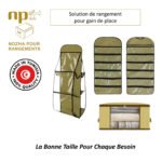 Pack de Pièces: 1 Boite de Rangement Vêtement T1 et 1 Organisateur à Sac à Main double face avec 6 poches et 1 Organisateur de sous-vêtements 30 Poches – Image 2