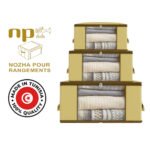 Pack de 3 Organisateur de Rangement pour Vêtements et Penderies, Boite de Rangement Vêtement T1/ T2/ T3 – Image 3
