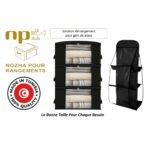 Pack de 4 Pièces: 3 Boite de Rangement Vêtement T1 et 1 Organisateur Suspendu double face avec 6 poches de rangements à Sac à Main – Image 2