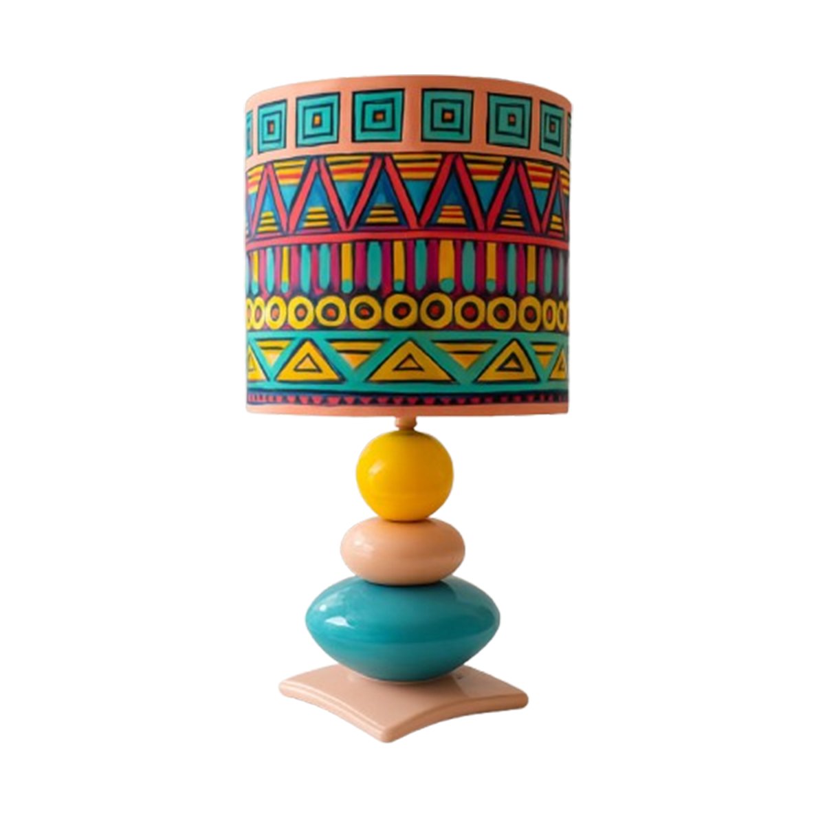 OCS-3356-A-removebg-preview Lampe à poser abat-jour de haute gamme en wax pied galets en céramique de style vintage de la Collection Zen N° 56 – Image 1