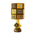 Lampe à poser abat-jour de haute gamme en wax pied en céramique de style vintage de la Collection Retro Art N°54