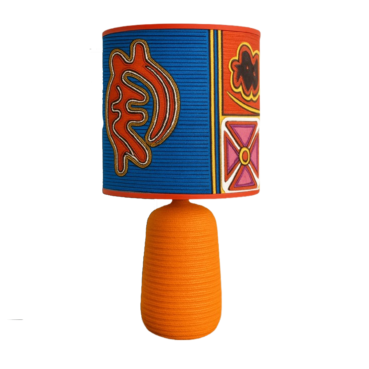 OCS4 Lampe à poser abat-jour de haute gamme en wax pied en céramique de style vintage en de la Collection Retro Art N°137 – Image 1