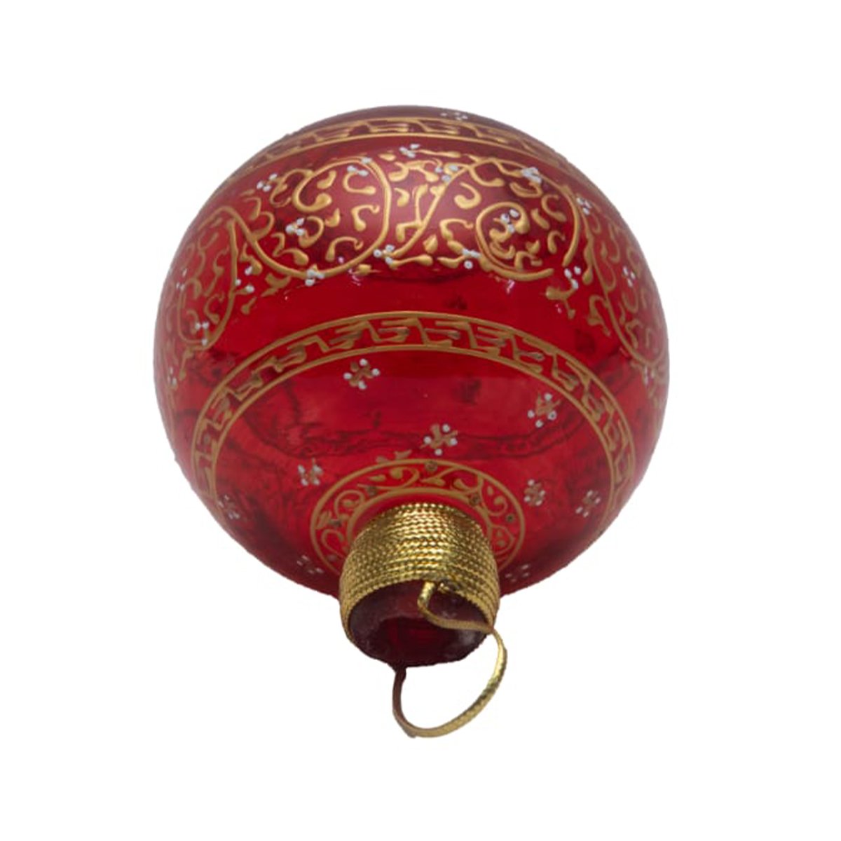 TOP 4822 Décorations festives boule de Noël décoration noël en Verre soufflé fait main décorée main GM – Image 1