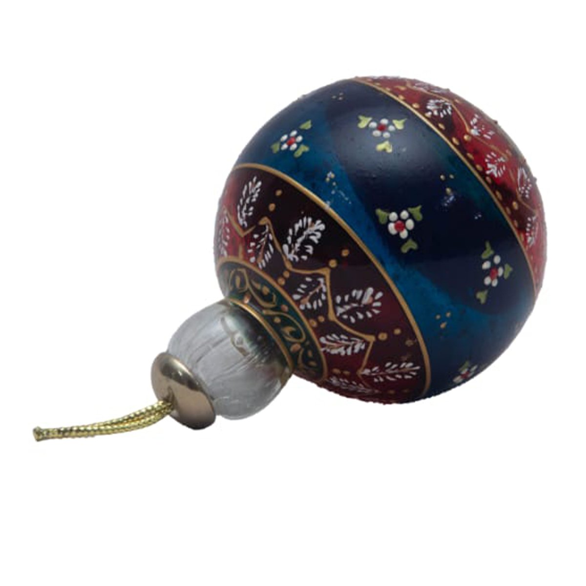 TOP 4852 Décorations festives boule de Noël décoration noël en Verre soufflé fait main décorée main MM – Image 1