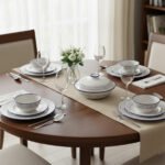 Service a table 20 pièces Utique en fine céramique fait main AMC 4122 – Image 2