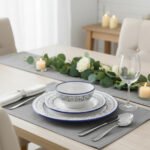 Service a table 20 pièces Utique en fine céramique fait main AMC 4122 – Image 3