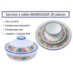 Service a table 20 pièces Margoum création peinte à la main AMC 4123